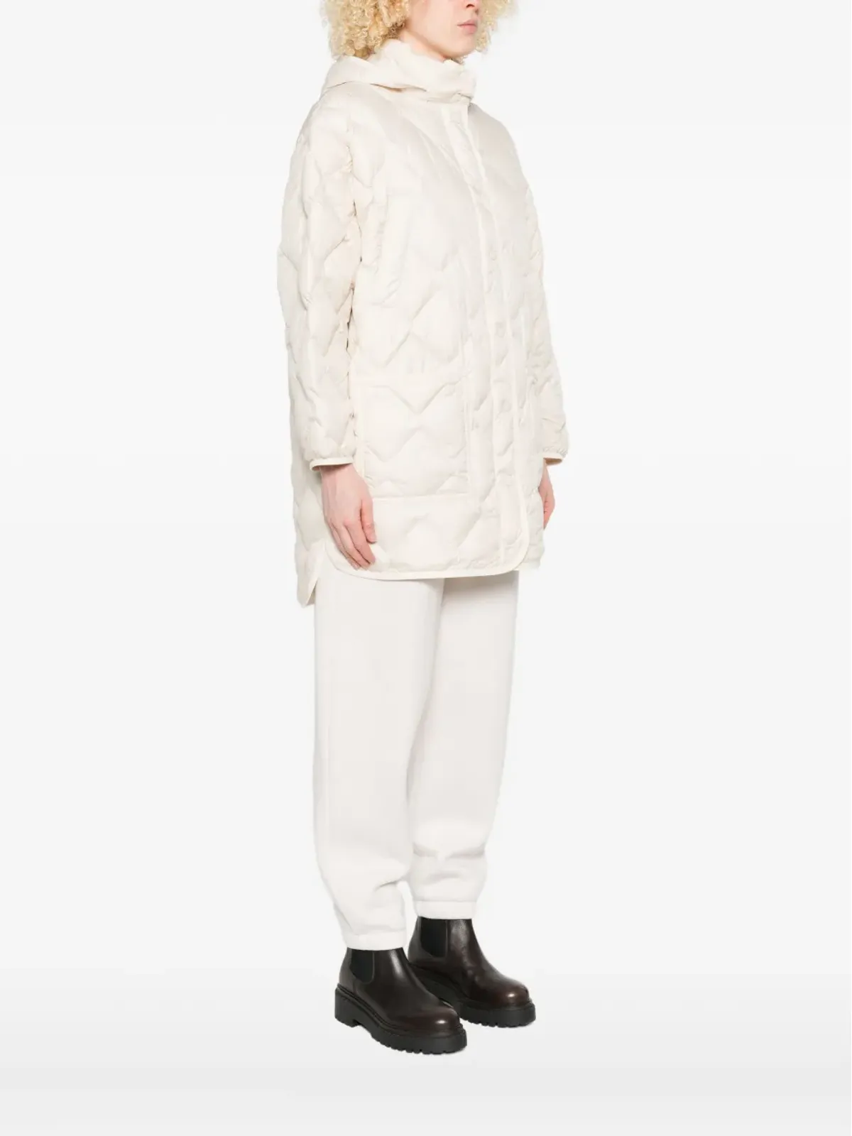 Woolrich キルティングフード付きコート - 画像3