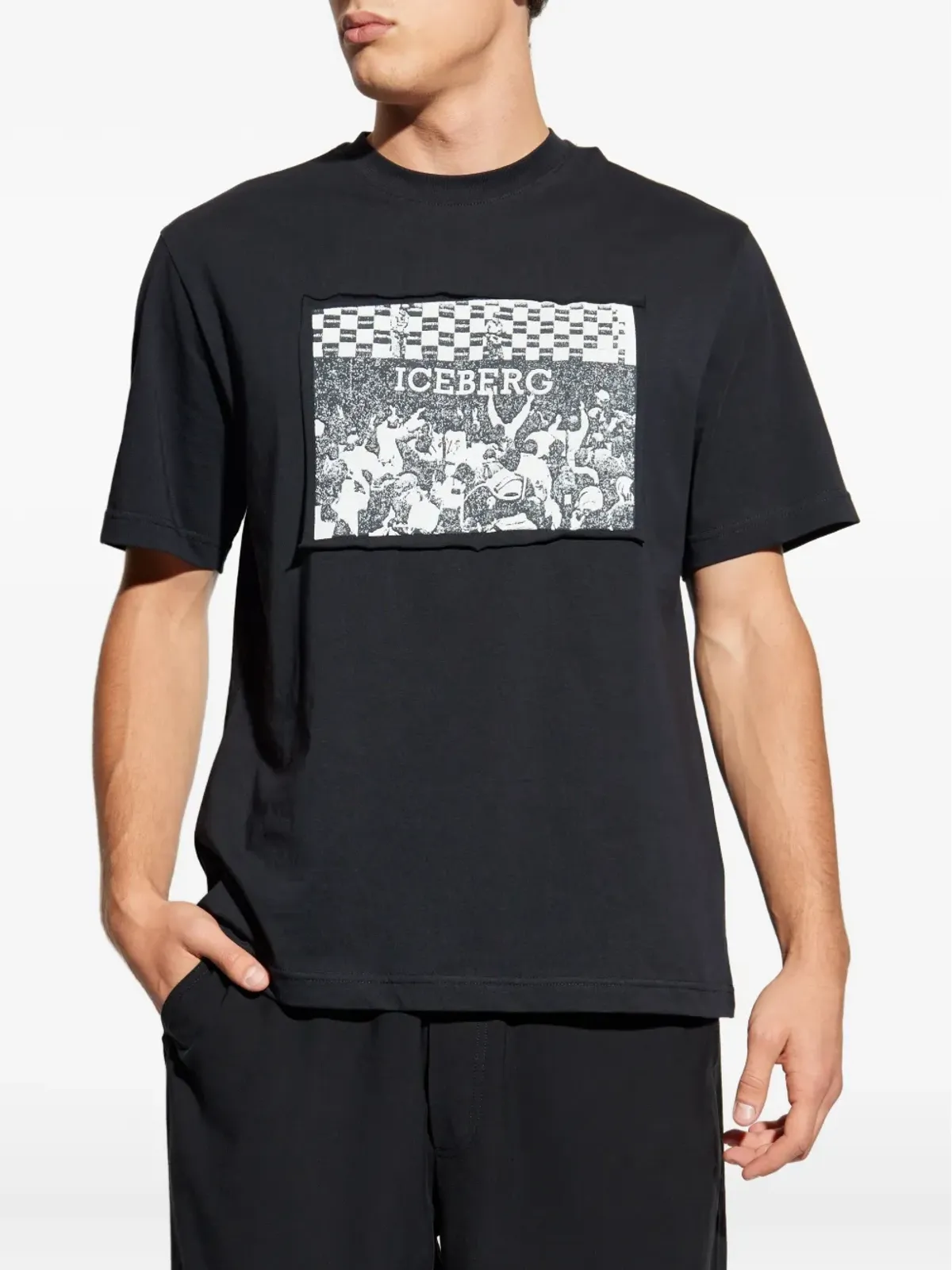 Iceberg グラフィックプリントパッチTシャツ - 画像3