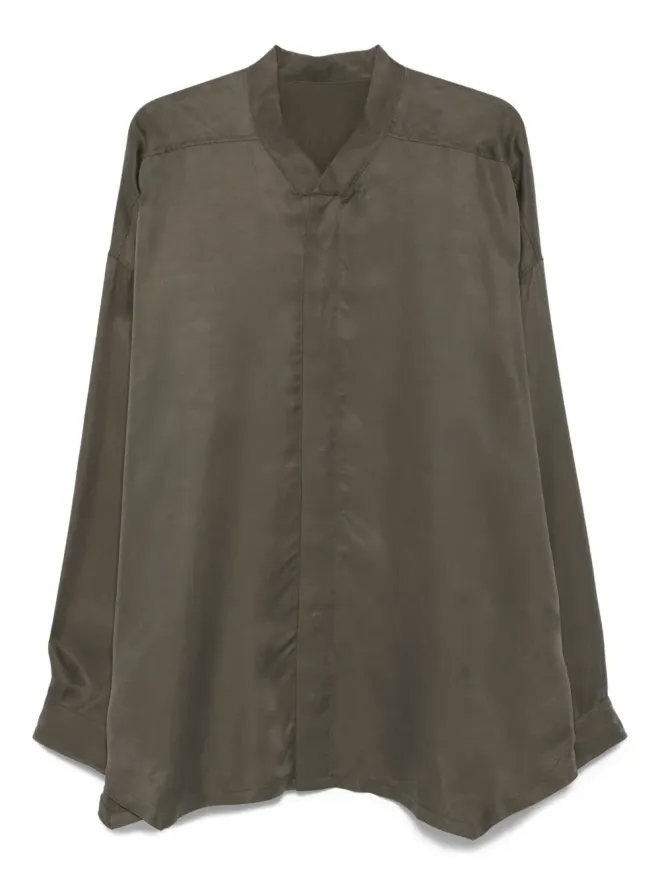 Rick Owens DRKSHDW Rick Owens DRKSHDW Faun バンドカラー長袖シャツの商品画像