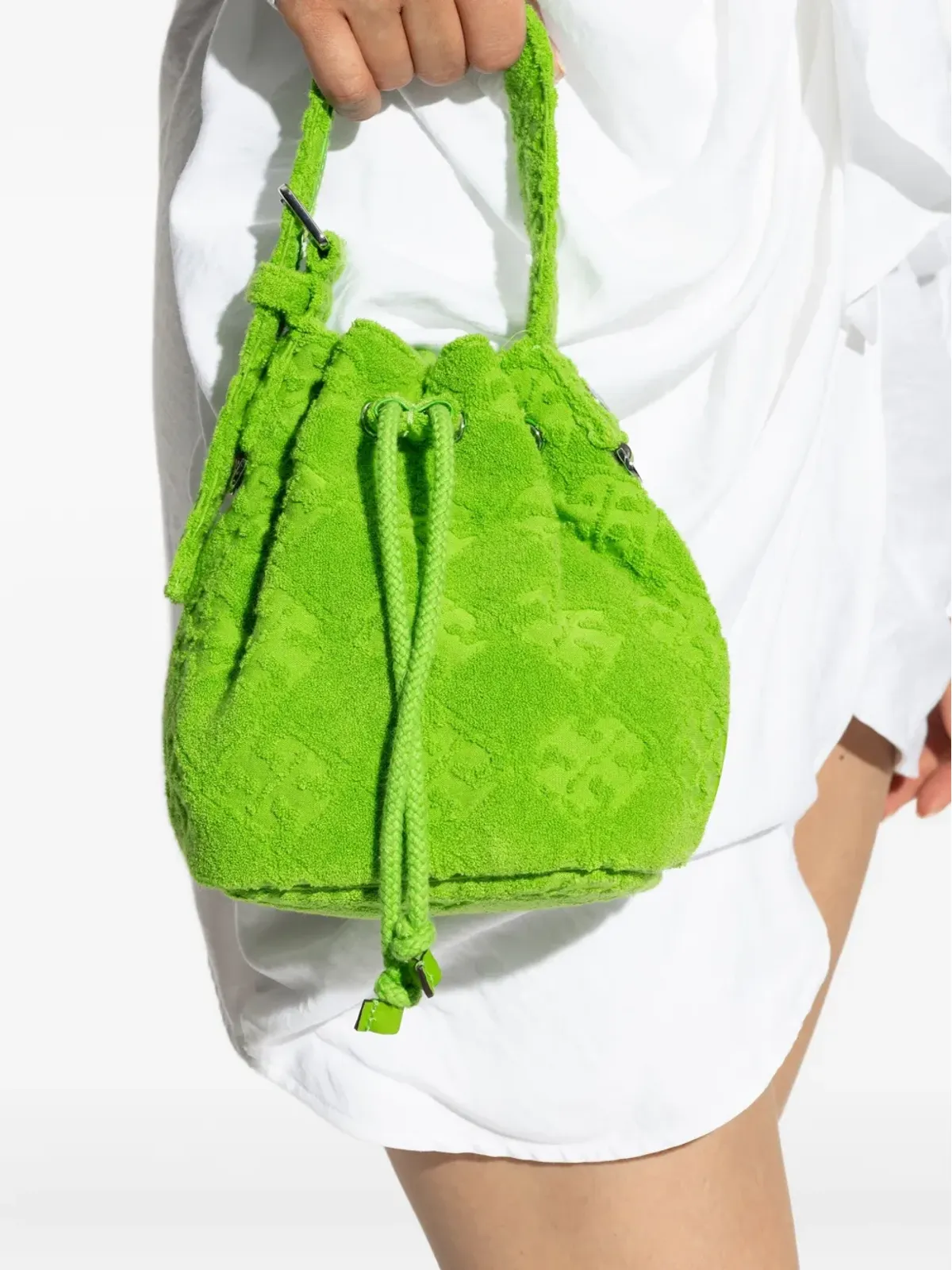 Tory Burch ミニTモノグラム テリーバケットバッグ - グリーン - 画像2