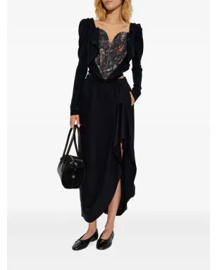 Vivienne Westwood フリルポケット付きアシンメトリースカート - Black - サムネイル2