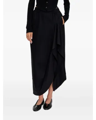 Vivienne Westwood フリルポケット付きアシンメトリースカート - Black - サムネイル3