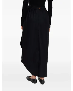 Vivienne Westwood フリルポケット付きアシンメトリースカート - Black - サムネイル4