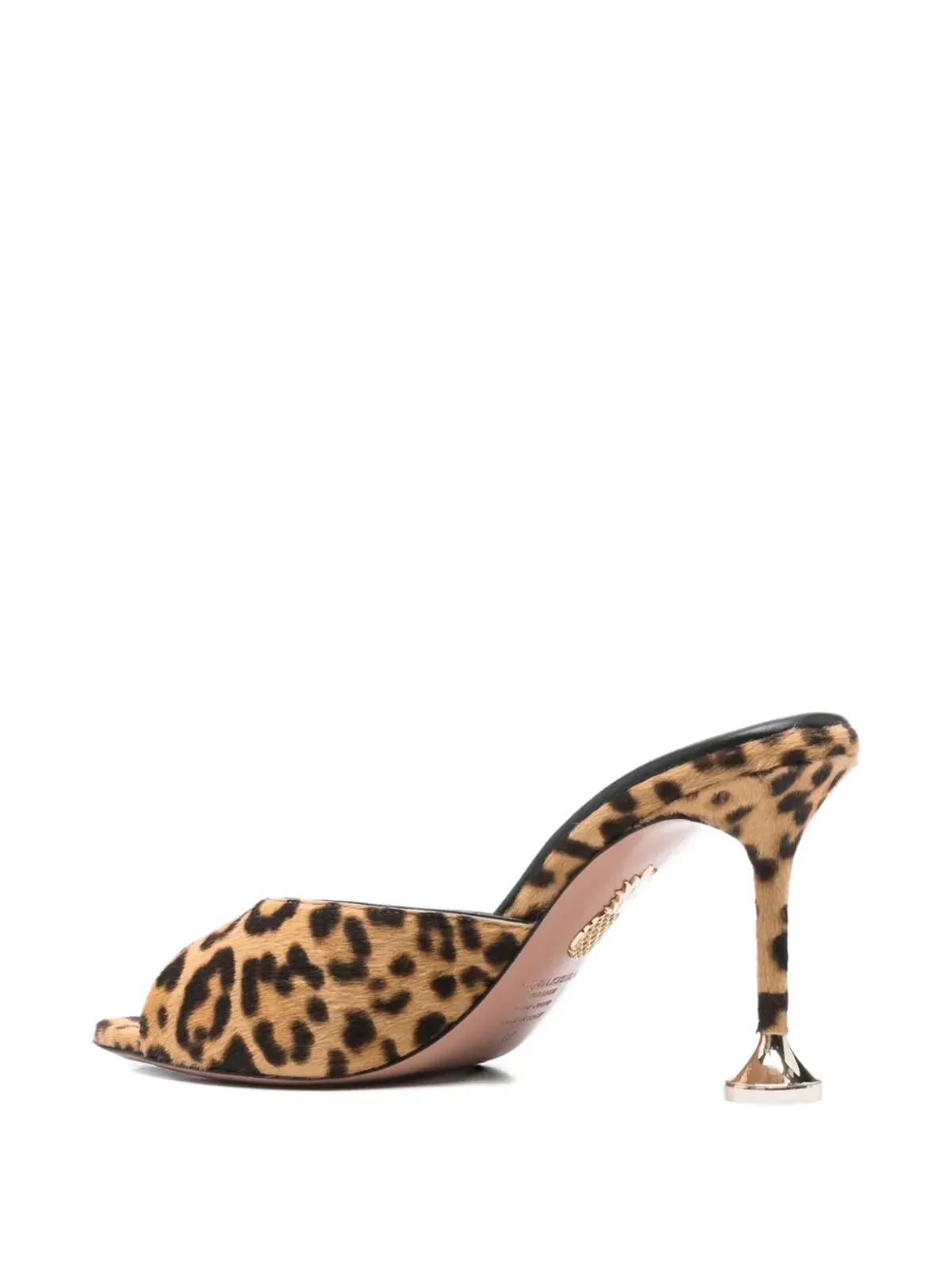 Aquazzura レオパード柄ヒールミュール ブラウン - 画像3