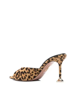 Aquazzura レオパード柄ヒールミュール ブラウン - サムネイル3