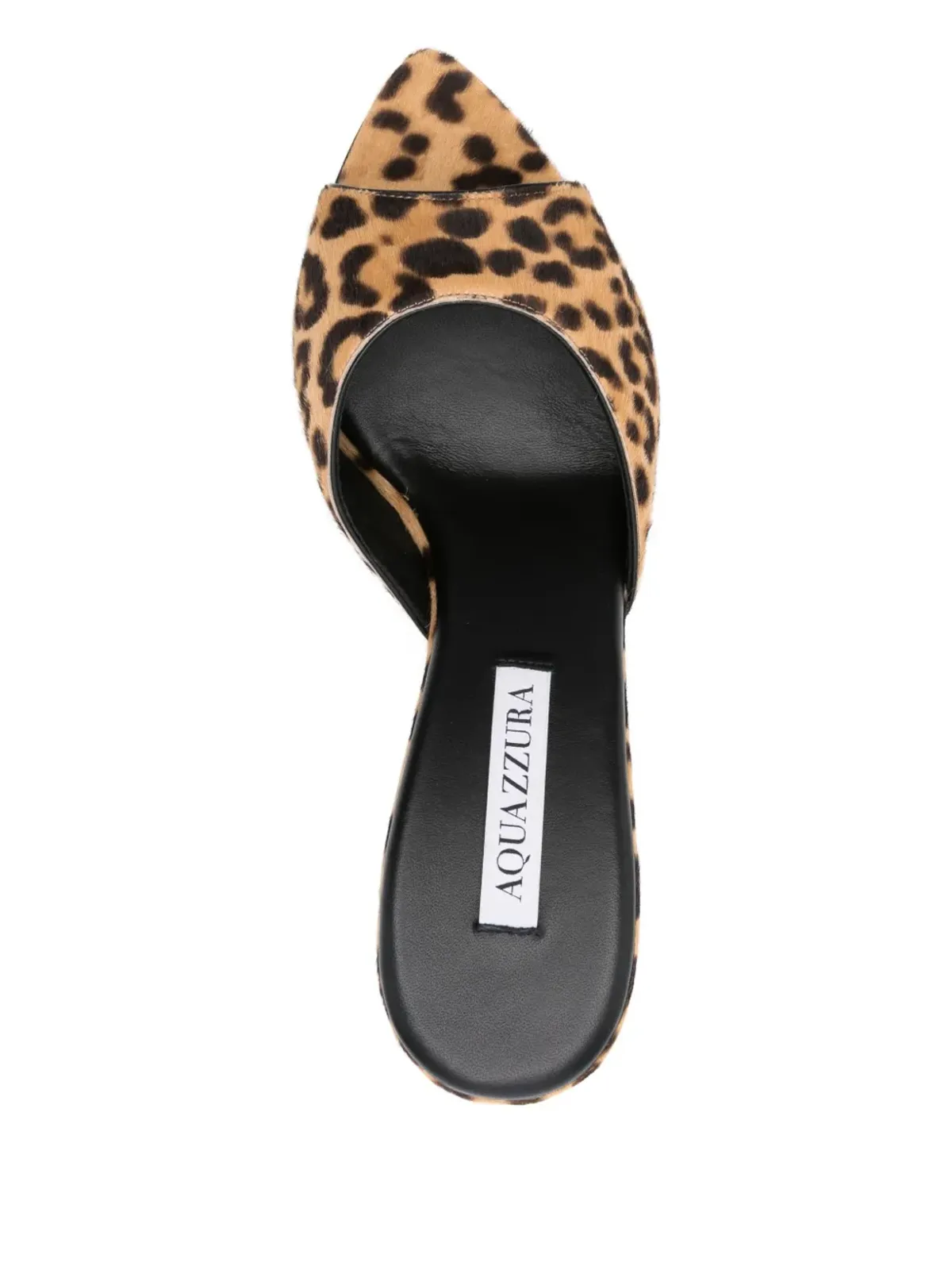 Aquazzura レオパード柄ヒールミュール ブラウン - 画像4