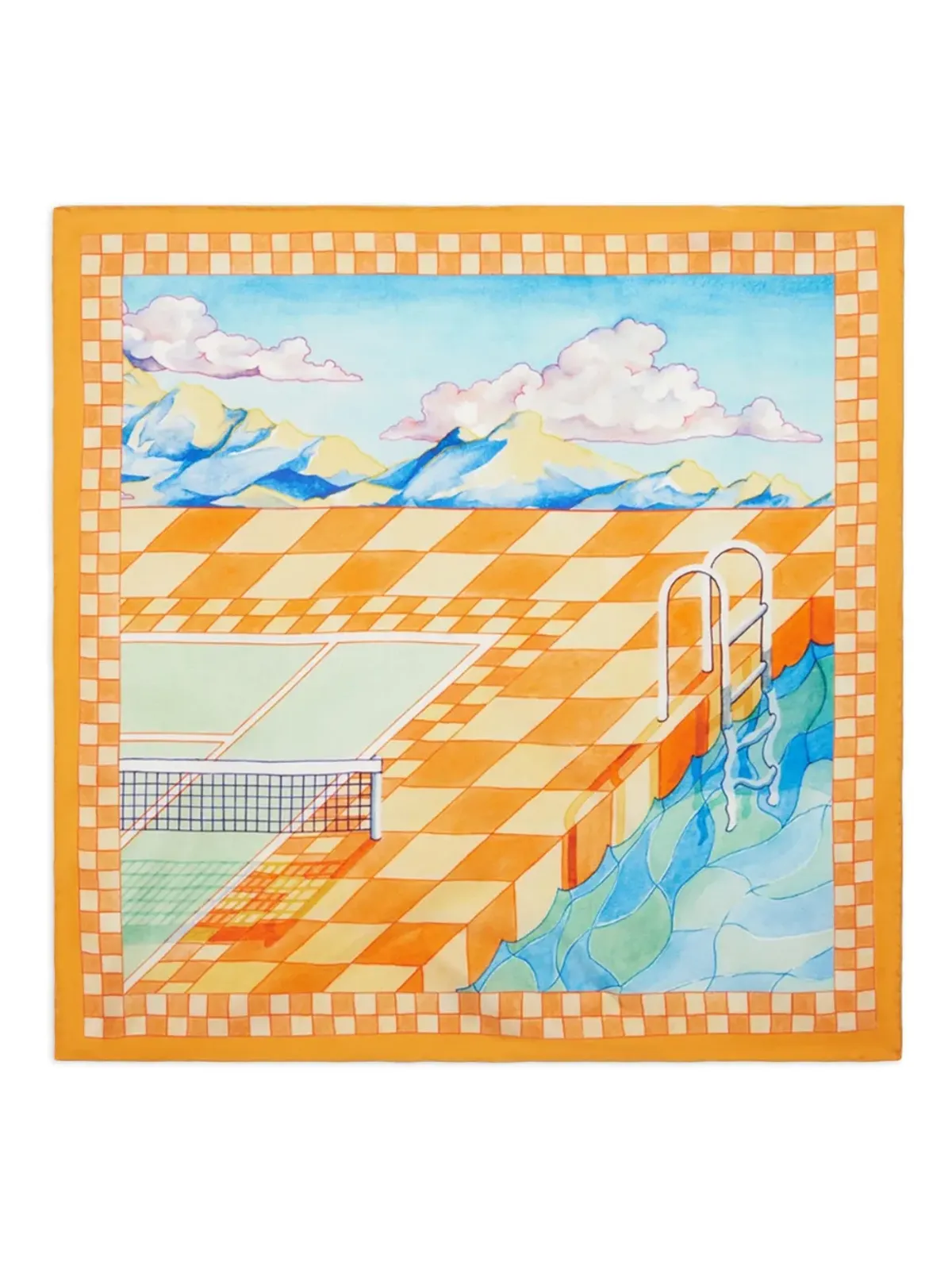 Casablanca Surreal Pool スカーフ - 画像1