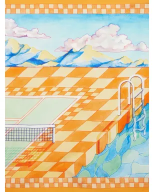 Casablanca Surreal Pool スカーフ - サムネイル2