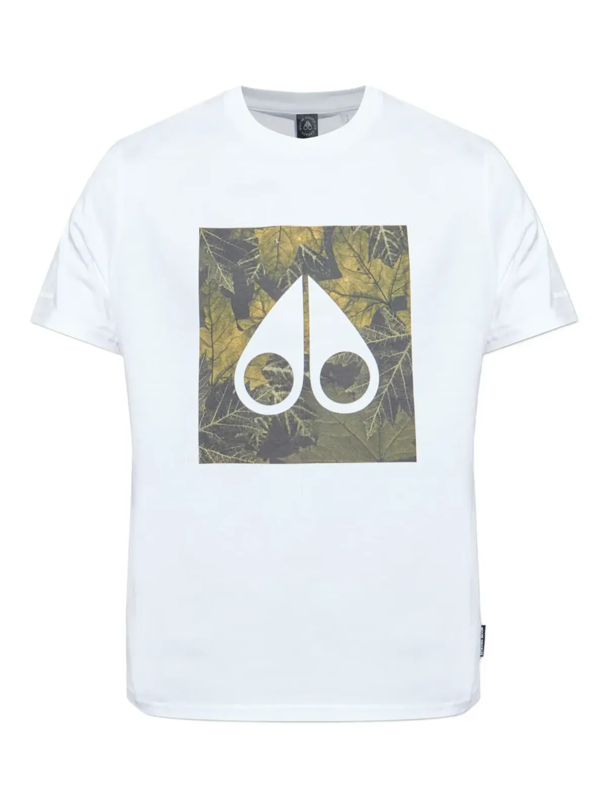 Moose Knuckles リーフプリント ロゴ Tシャツ - 画像1