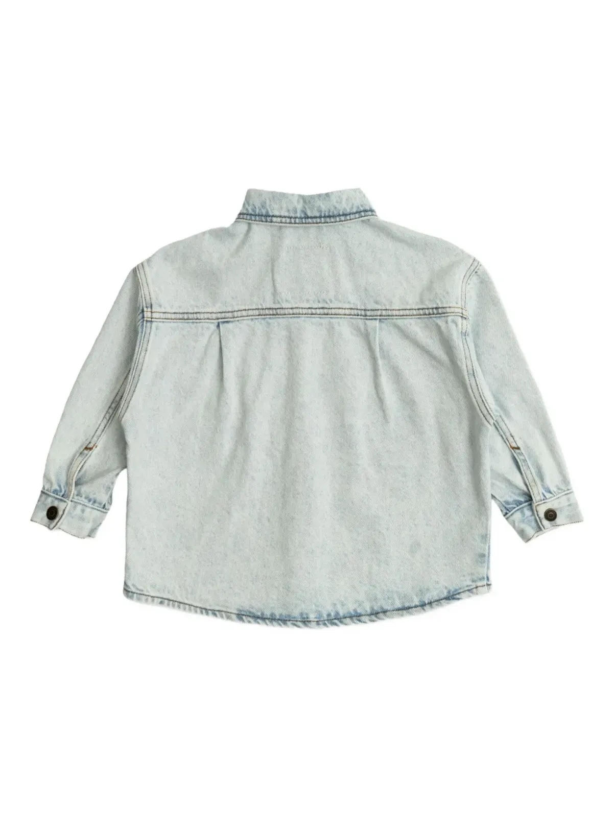 American Vintage Kids Joybird ダブルポケット デニムシャツ ブルー - 画像2
