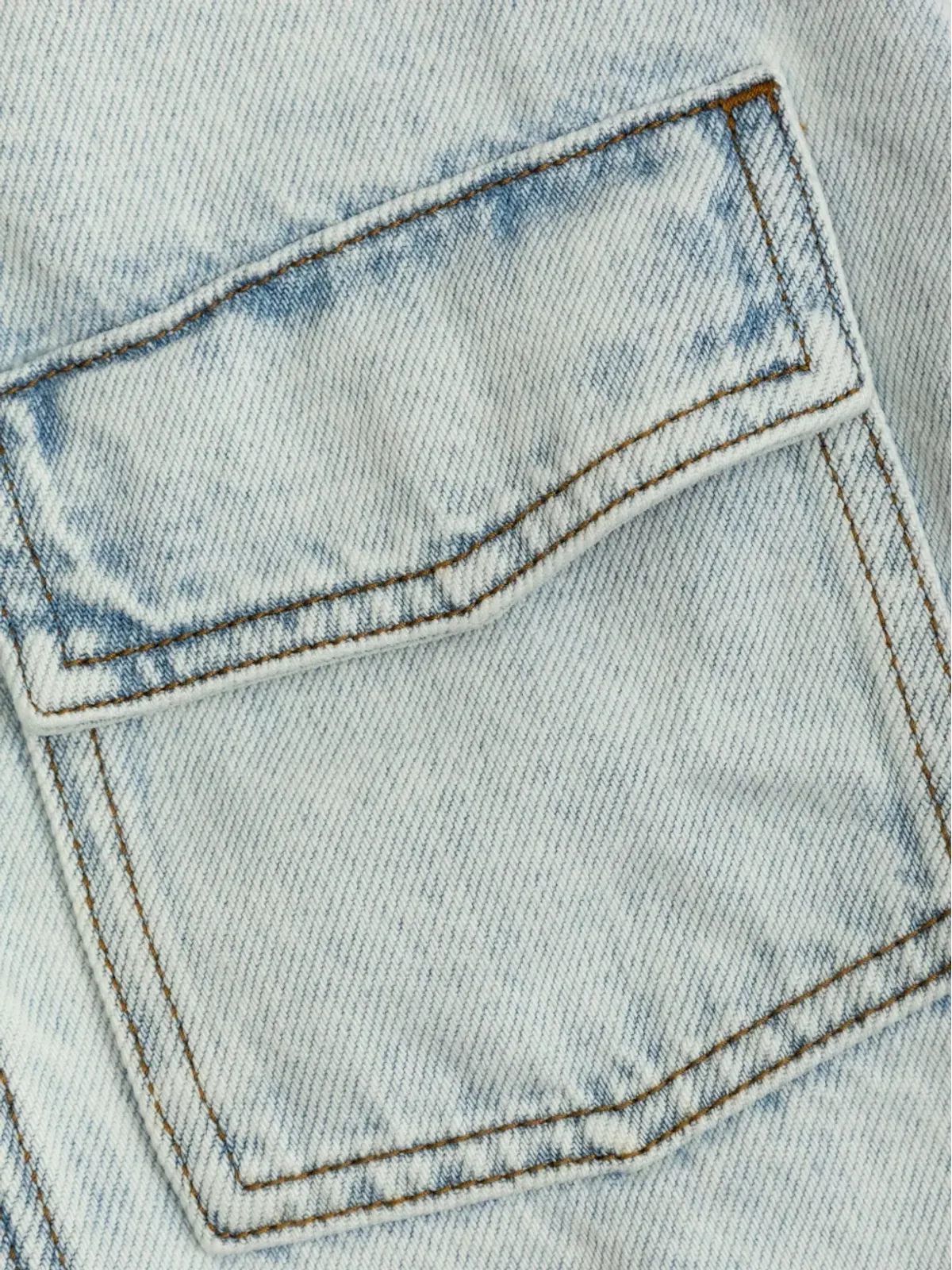 American Vintage Kids Joybird ダブルポケット デニムシャツ ブルー - 画像3