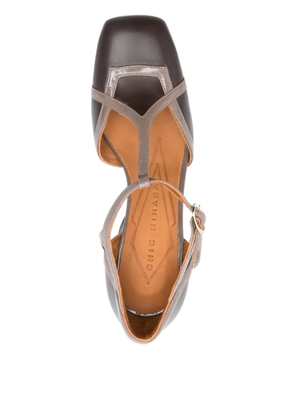 Chie Mihara オデッシー T-ストラップ ブロックヒール ポンプ - 画像4