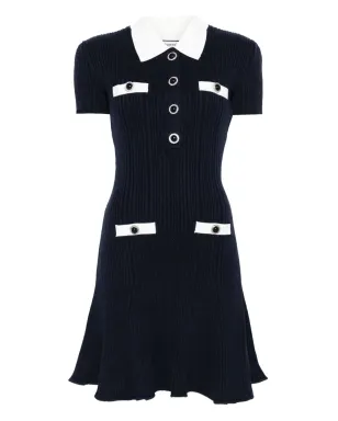 Self-Portrait 衿付きボタンディテールのミニドレス - サムネイル1