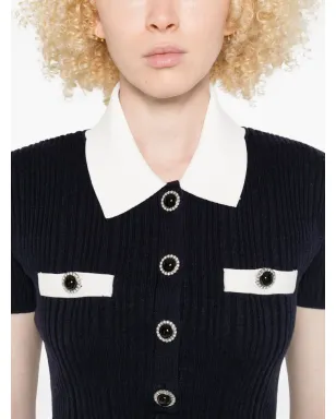 Self-Portrait 衿付きボタンディテールのミニドレス - サムネイル5