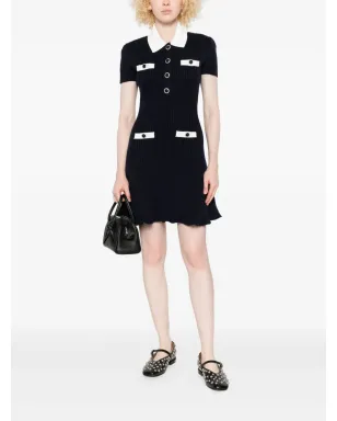 Self-Portrait 衿付きボタンディテールのミニドレス - サムネイル2