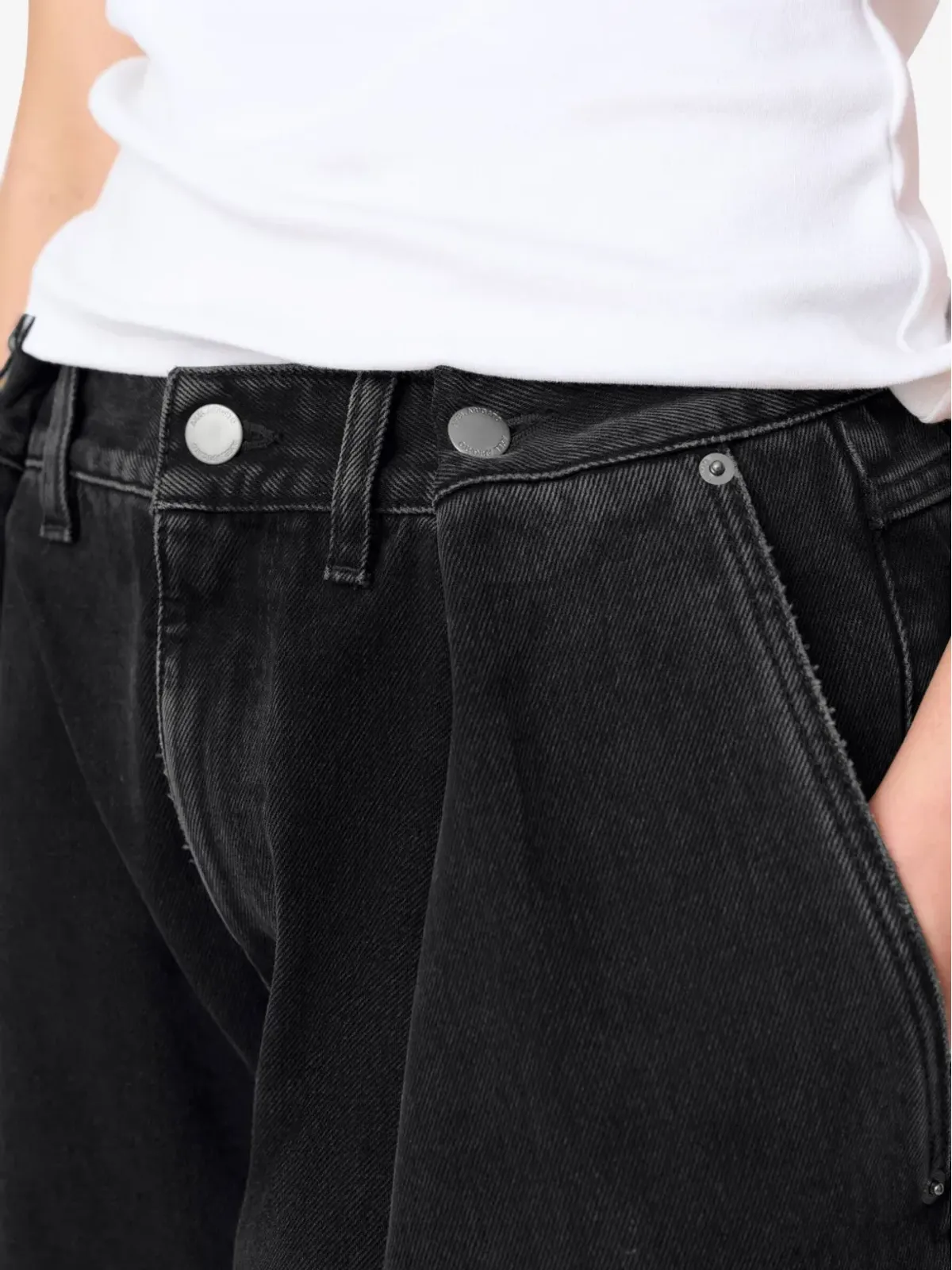 Axel Arigato プリーツポケット付きワイドレッグジーンズ - Grey - 画像5