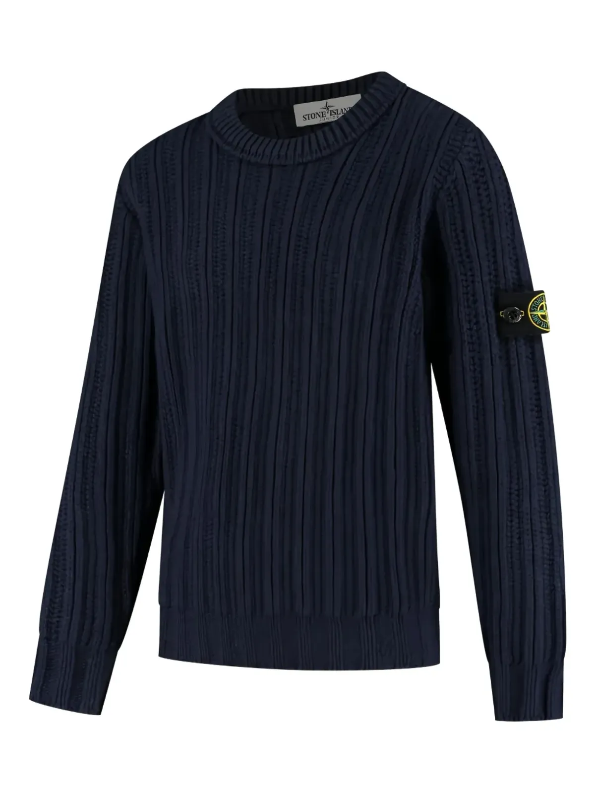 Stone Island Junior リブ編みクルーネックセーター - Blue - 画像2