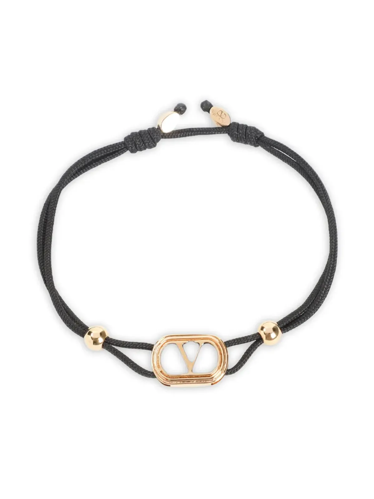 Valentino Garavani gold-tone black-stone bracelet - 画像1
