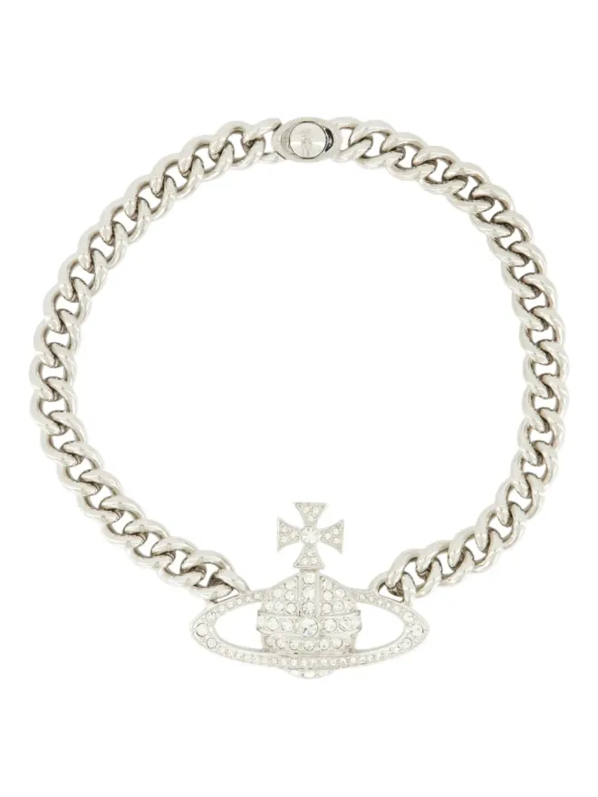 Vivienne Westwood Vivienne Westwood クリスタル装飾オーブ ネックレス - シルバーの商品画像