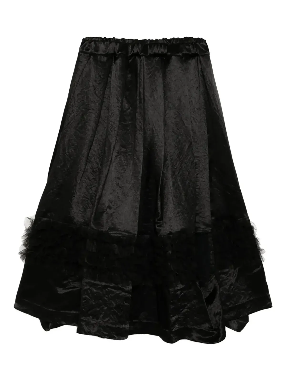 Black Comme Des Garçons ラッフルサテンのスカート - 画像1