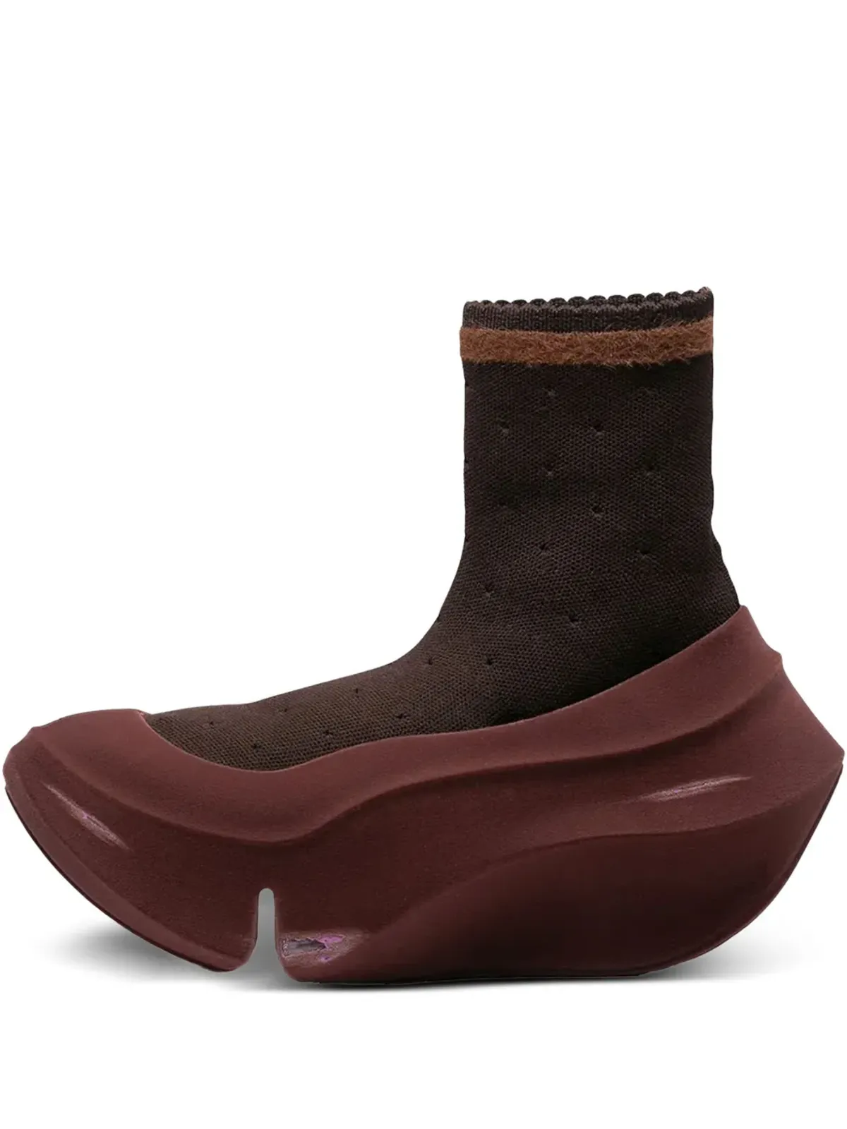GROUNDS Orcaドット柄レースフロッキースニーカー - 画像1