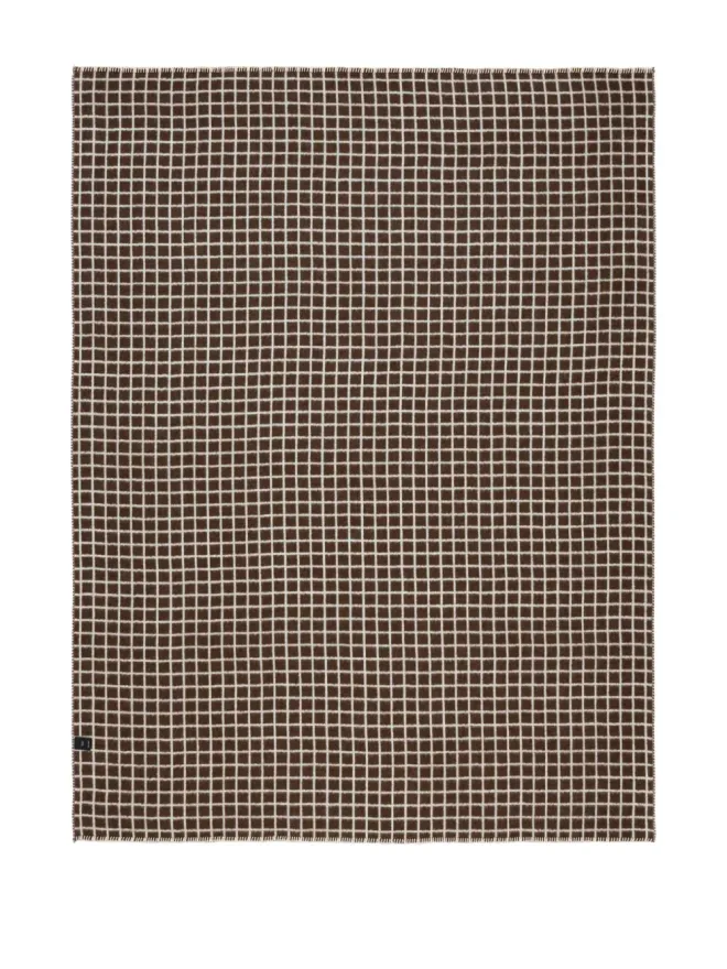 BLACKSAW BLACKSAW grid-pattern blanket - Brownの商品画像