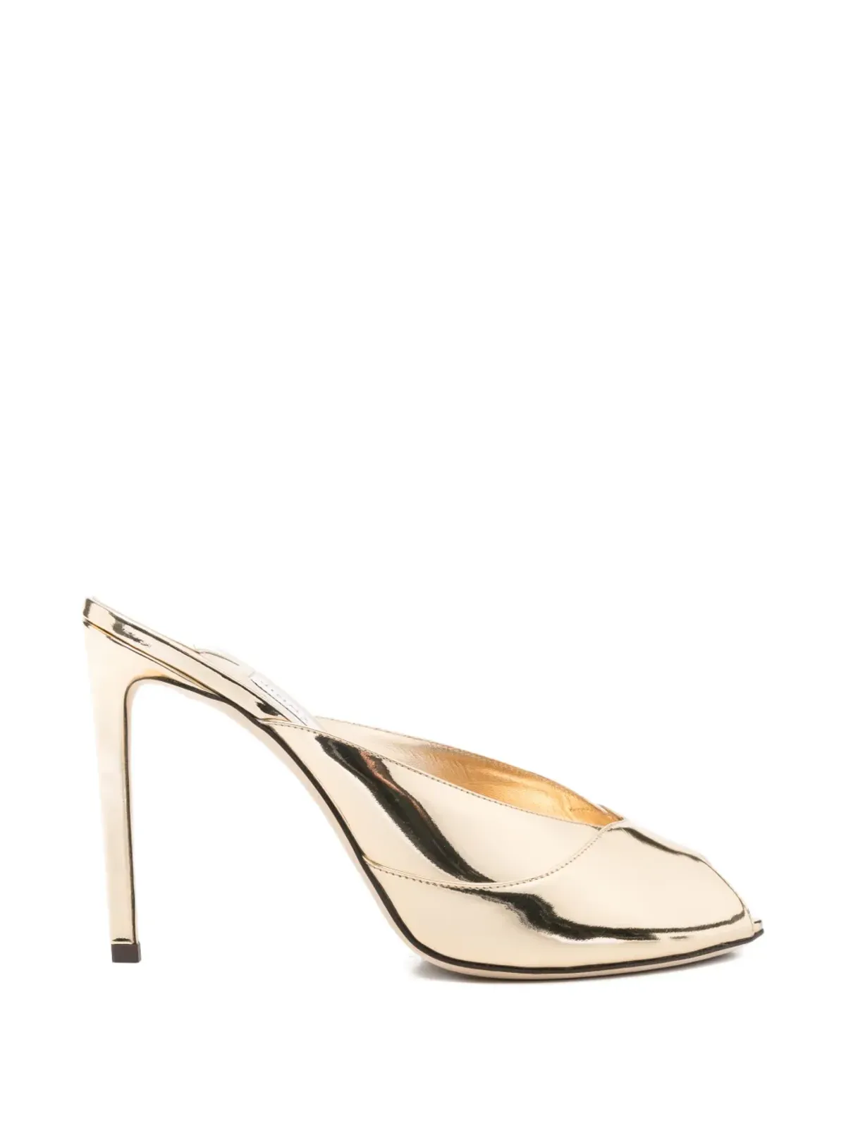 Jimmy Choo ブリジット ピープトゥー・ミュール - ゴールド - 画像1