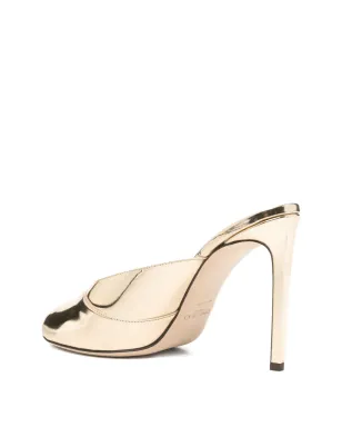 Jimmy Choo ブリジット ピープトゥー・ミュール - ゴールド - サムネイル3