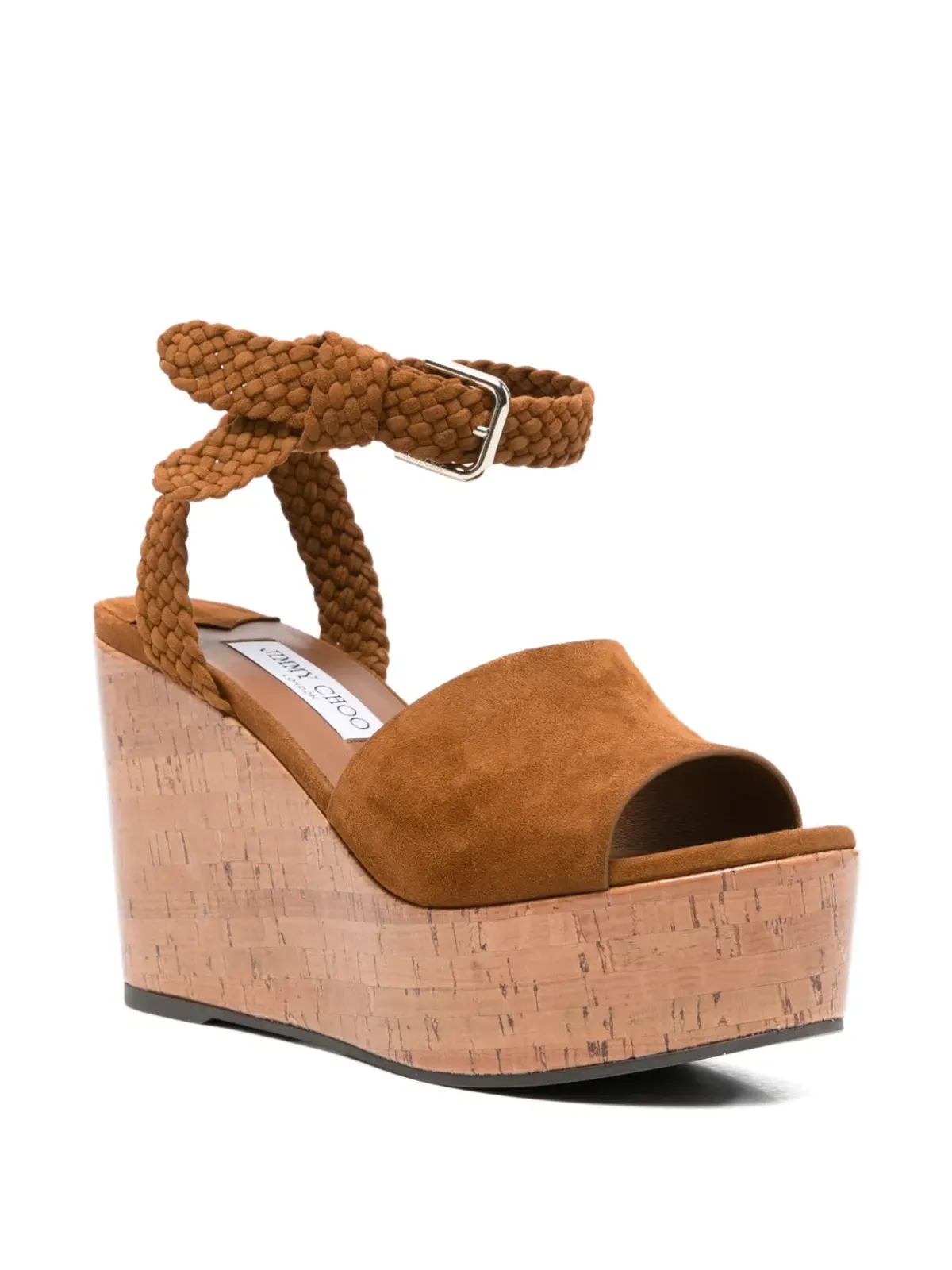 Jimmy Choo スエードウェッジヒールサンダル - 画像2