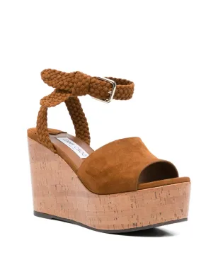 Jimmy Choo スエードウェッジヒールサンダル - サムネイル2
