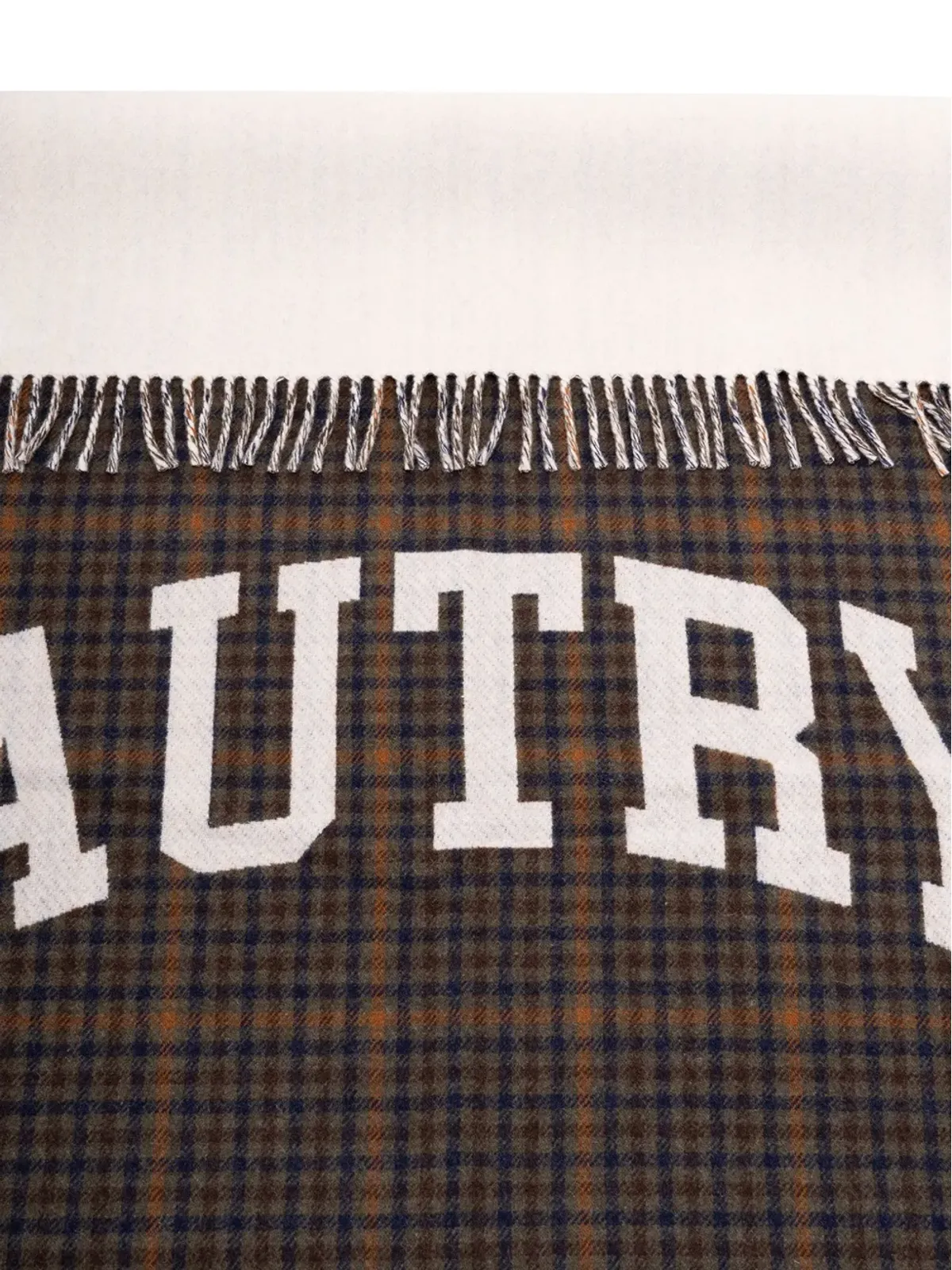 Autry チェック柄フリンジ付きスロー - 画像3