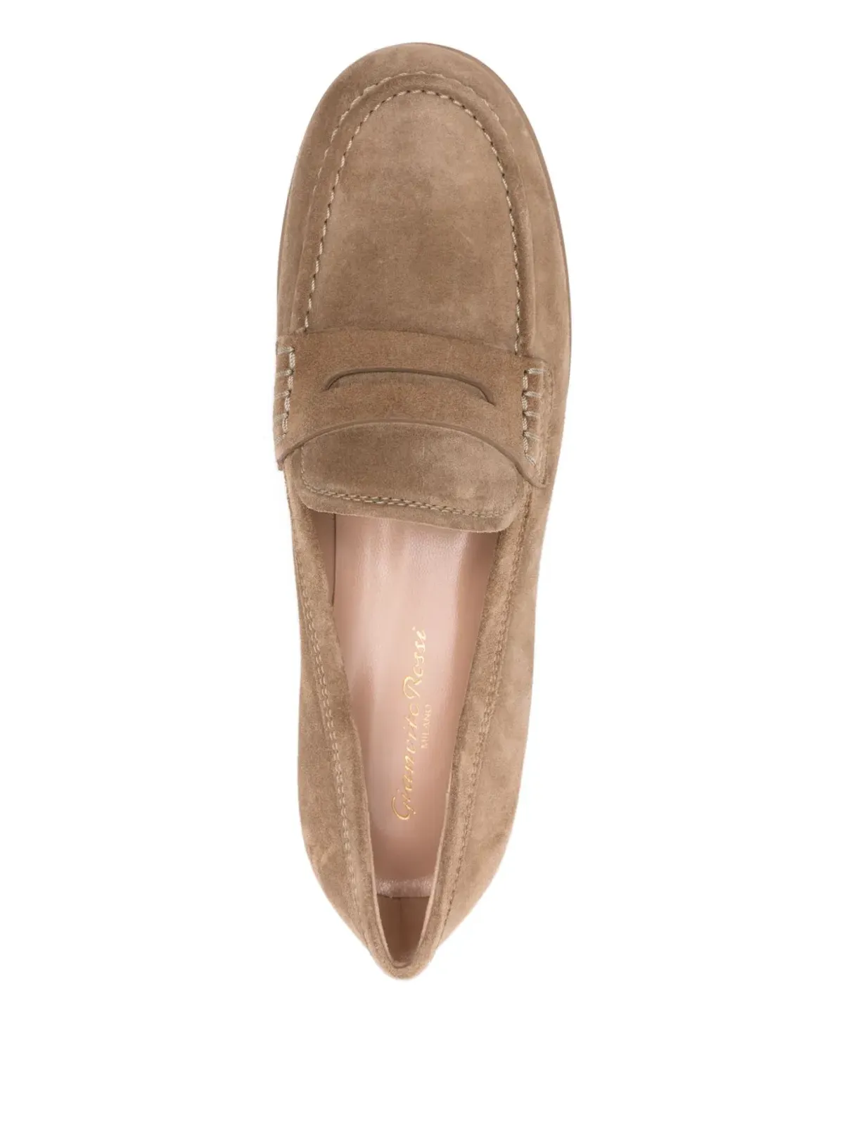 Gianvito Rossi Georgie ペニー スエード ローファー - 画像4