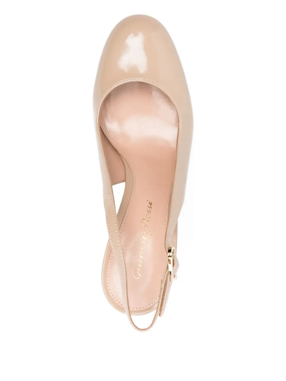 Gianvito Rossi ベージュ系 Bessie スリングバック・プラットフォームパンプス - 画像4