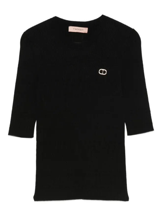 TWINSET TWINSET リブ編みの装飾トップの商品画像