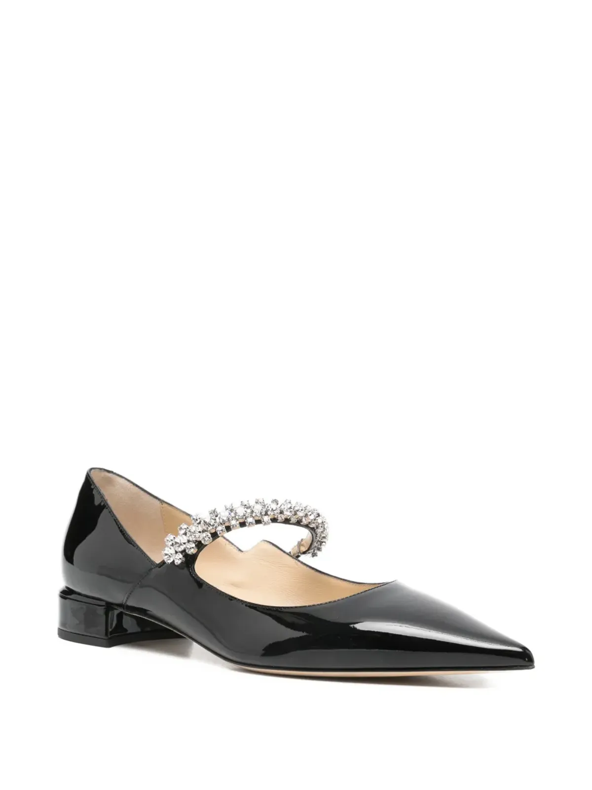 Jimmy Choo ビング クリスタル装飾フラットパンプス - 画像2