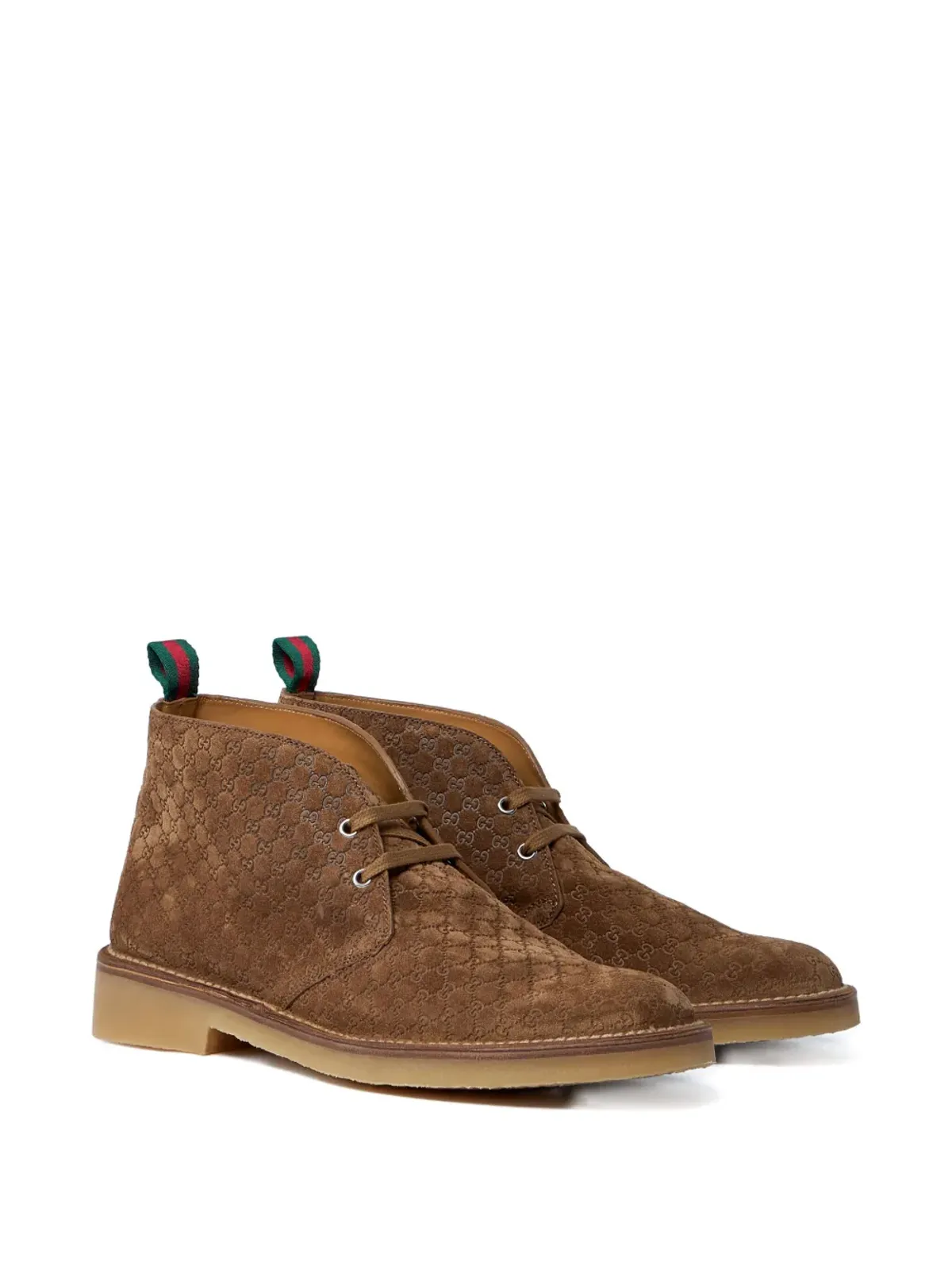 Gucci GGモノグラム レースアップブーツ - 画像2
