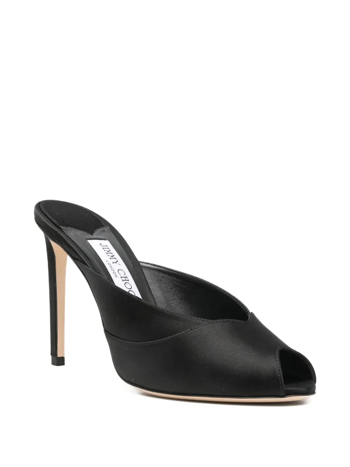 Jimmy Choo ブリジット ペープトゥ・ヒールミュール - ブラック - 画像2