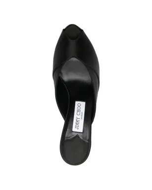 Jimmy Choo ブリジット ペープトゥ・ヒールミュール - ブラック - サムネイル4