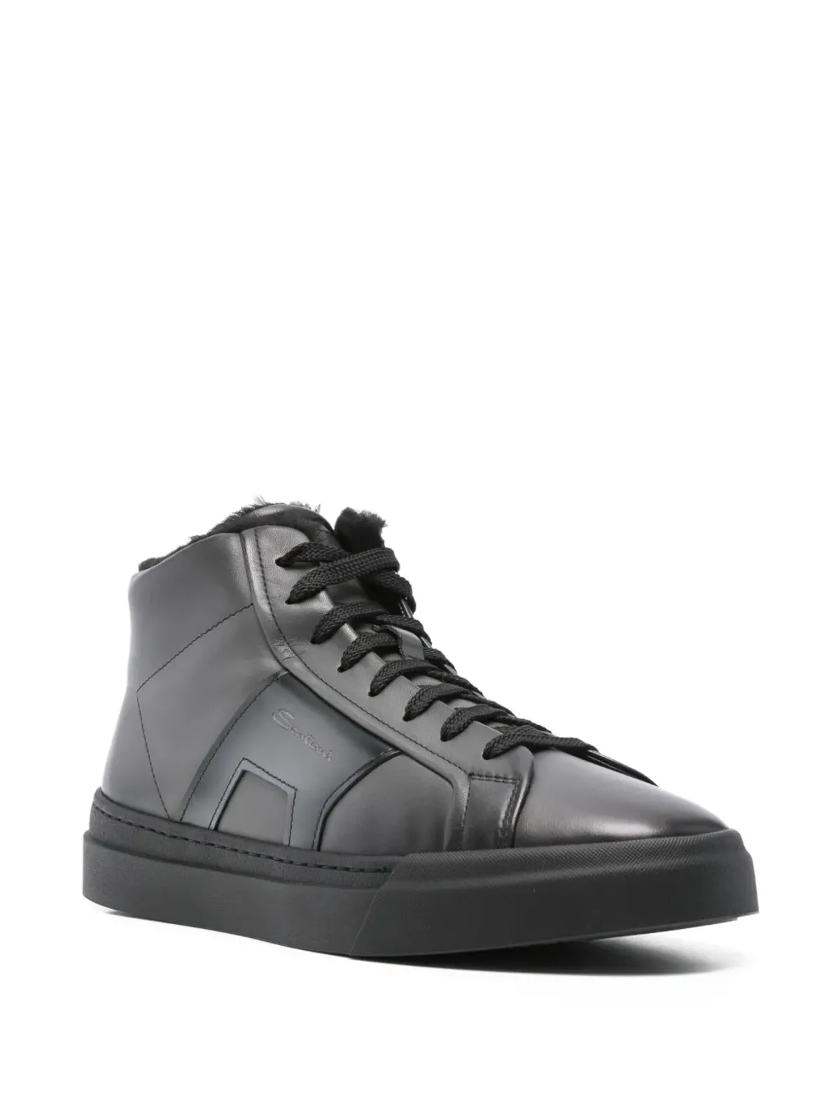 Santoni ジップファスナー付きハイトップスニーカー - 画像2