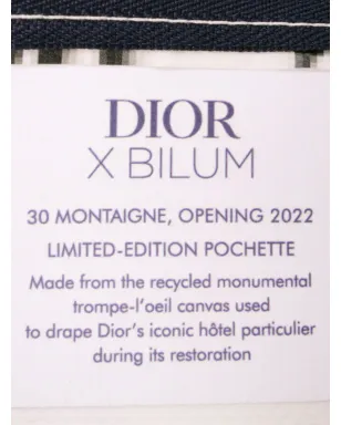 Christian Dior Pre-Owned 2022 Limited Edition Bilum Trompe Loeil Canvas 30 Montaigne Pochette ポーチ - White - サムネイル5