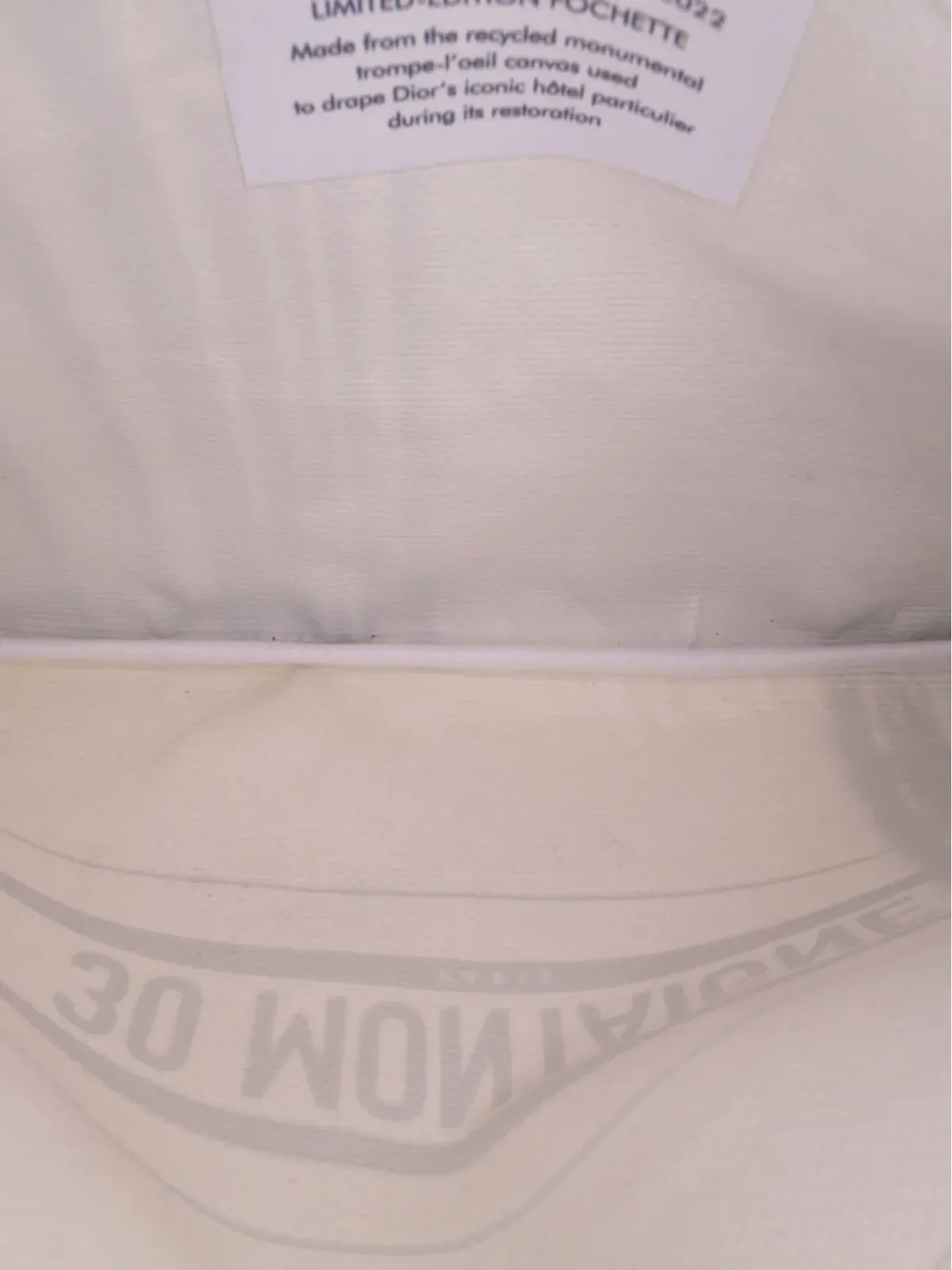 Christian Dior Pre-Owned 2022 Limited Edition Bilum Trompe Loeil Canvas 30 Montaigne Pochette ポーチ - White - 画像4