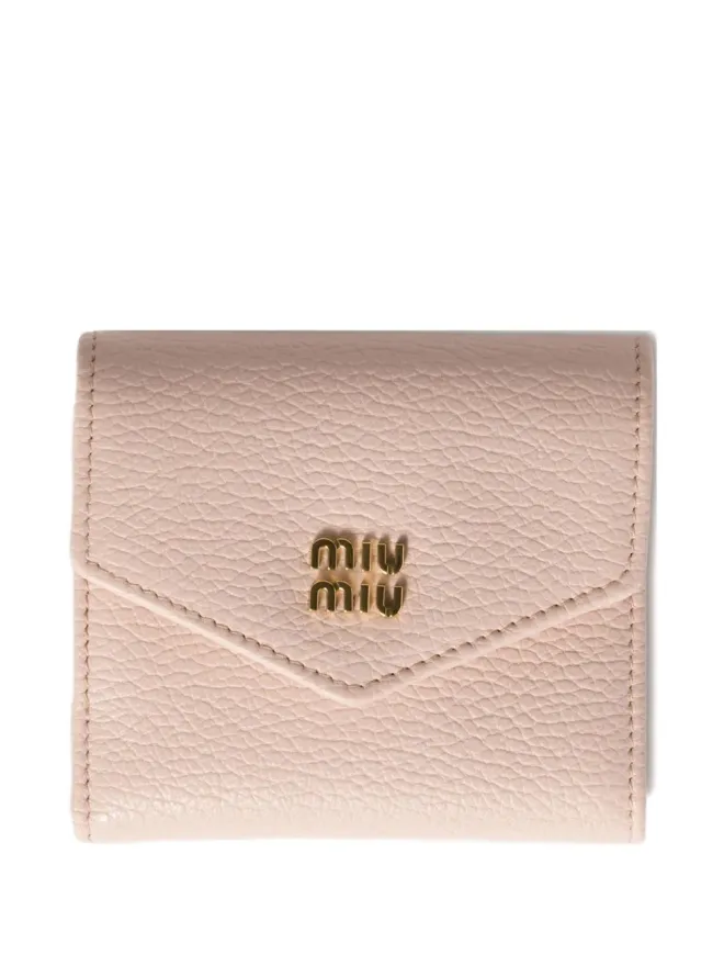Miu Miu Miu Miu 小型ロゴプレート付きレザーウォレットの商品画像