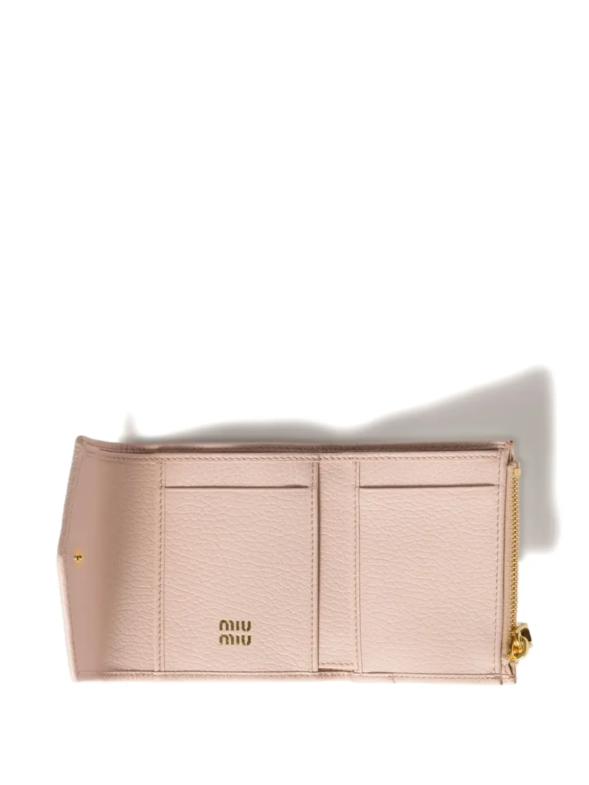 Miu Miu 小型ロゴプレート付きレザーウォレット - 画像4