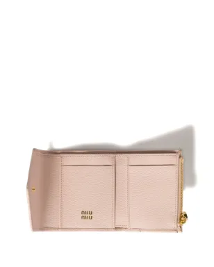 Miu Miu 小型ロゴプレート付きレザーウォレット - サムネイル4
