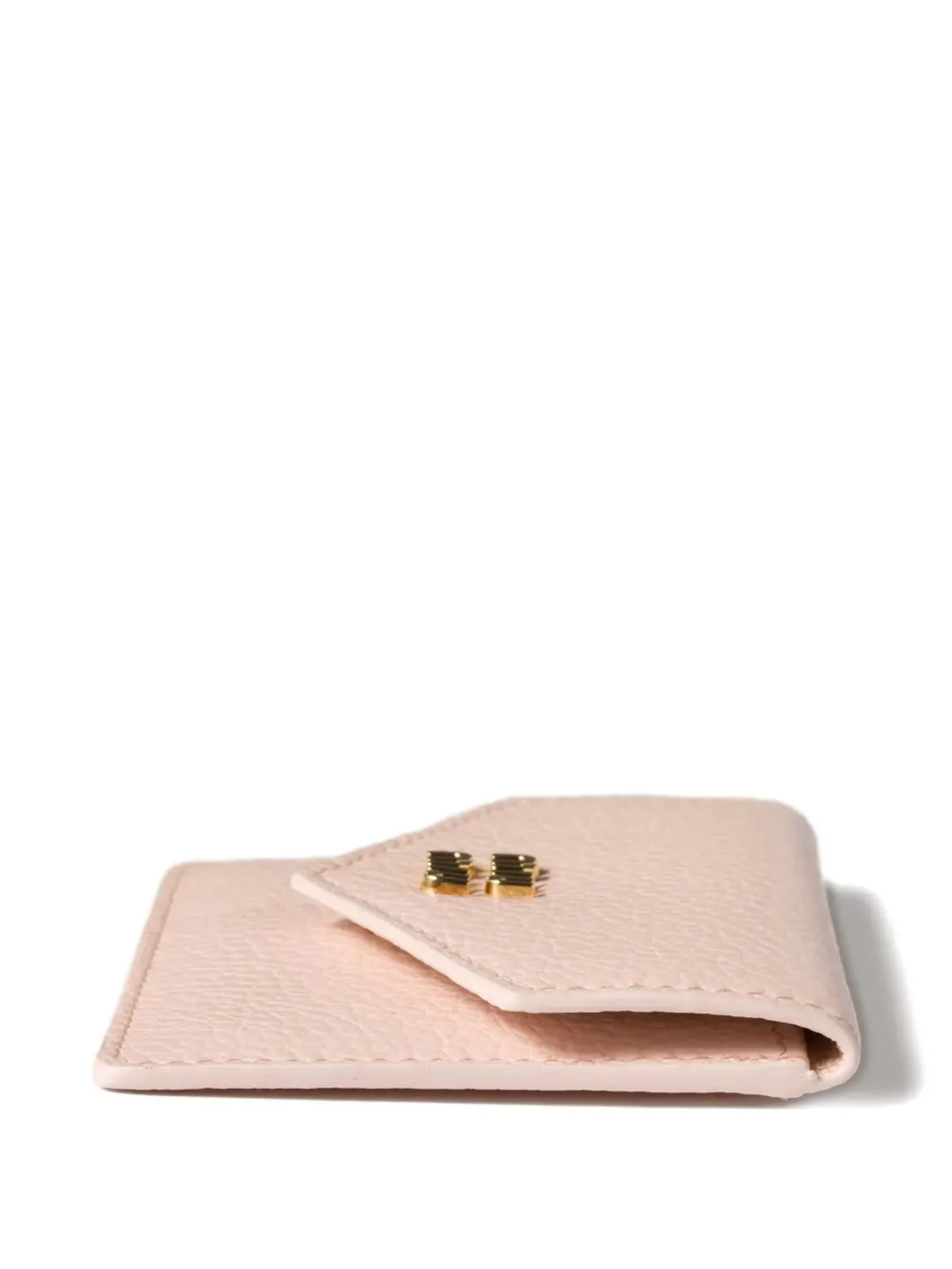Miu Miu ロゴプレート付きレザー カードホルダー - ピンク - 画像3