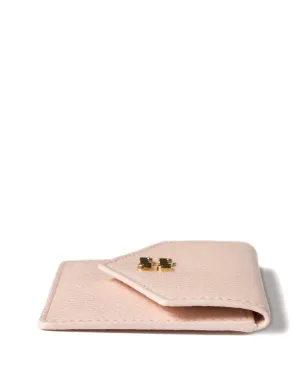 Miu Miu ロゴプレート付きレザー カードホルダー - ピンク - サムネイル3