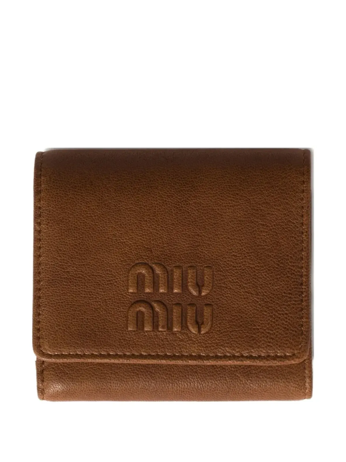 Miu Miu ロゴエンボス レザー ウォレット - 画像1