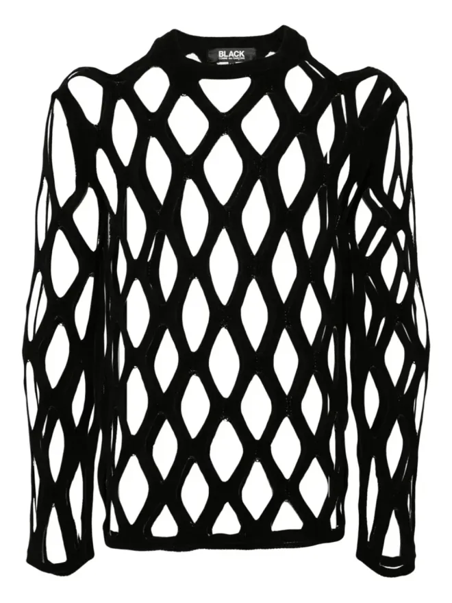 Black Comme des Garçons Black Comme Des Garçons メッシュニットスウェットシャツの商品画像