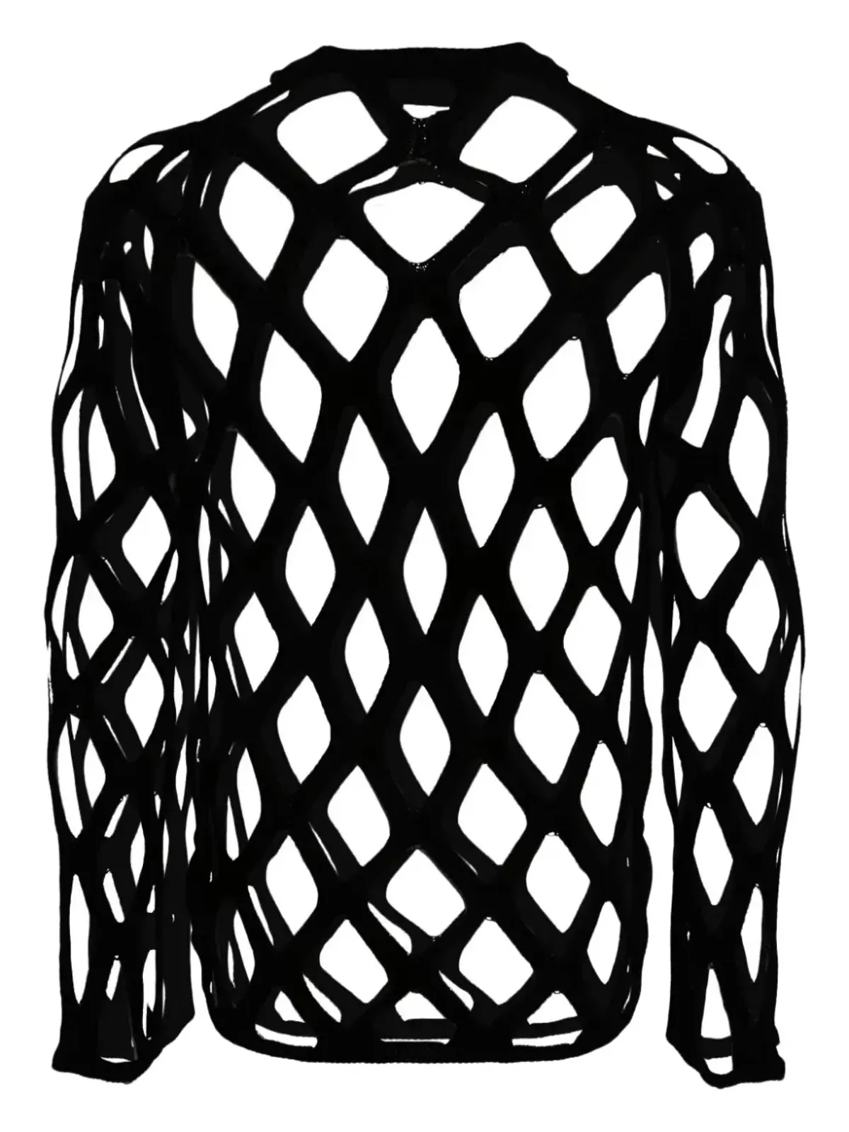 Black Comme Des Garçons メッシュニットスウェットシャツ - 画像2