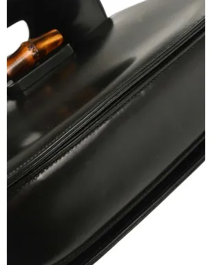 Gucci Pre-Owned 黒の竹製ハンドルのハンドバッグ - サムネイル4
